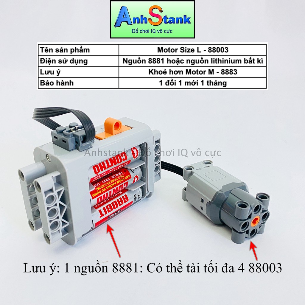 Motor Cỡ L 88003 Tương Thích 9686-Technic-Education