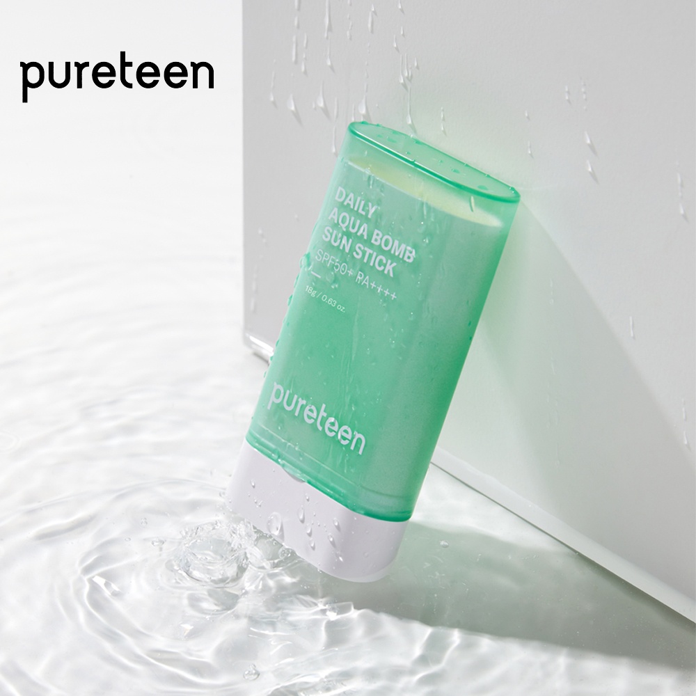 [PURETEEN] Daily AquaBomb Sun Stick SPF50+ PA++++,18g / Matt & Cooling Sunscreen/ Hydrate with Moist Essence / Skin barrier protect Sunblock/ Brightening / Wrinkle Reducing , Korea, K-beauty Skincare