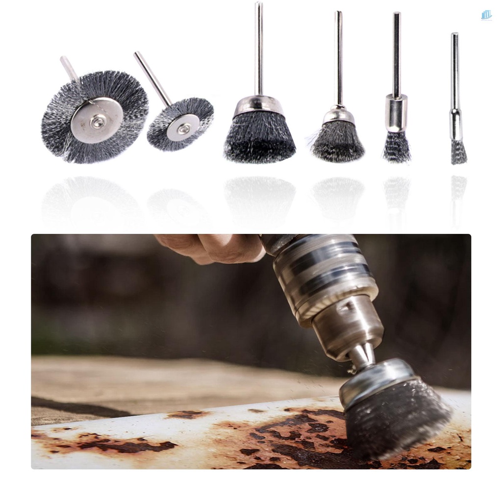 Bộ 30 Bàn Chải Dây 3mm Loại Bỏ Gỉ Sét Đánh Bóng Bề Mặt Thông Minhwatchinone
