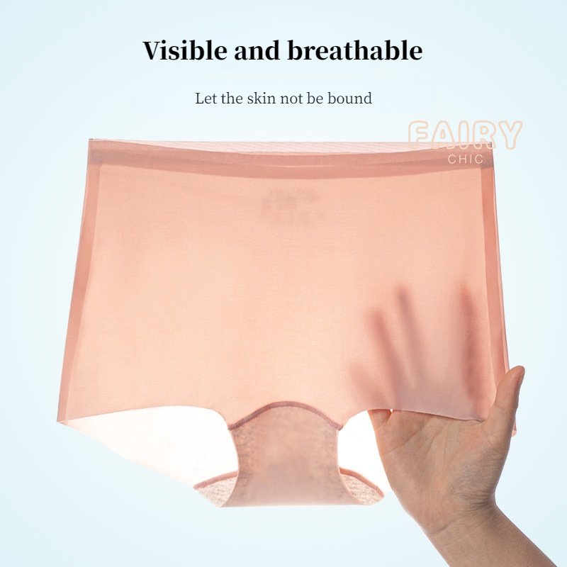 Quần Lót boxer Lưng Cao Chất Liệu cotton Lụa Mát Kháng Khuẩn size Lớn Thời Trang Quyến Rũ Cho Nữ