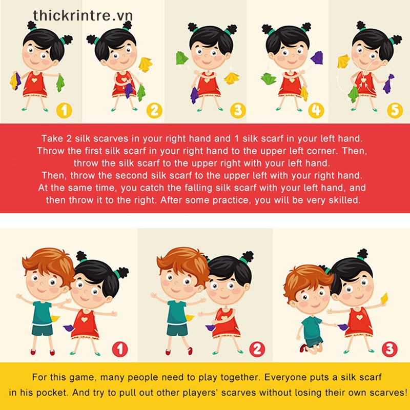 1 Cái Khăn Quàng Cổ 60x60cm Chơi Trò Nhảy Múa Cho Trẻ Em