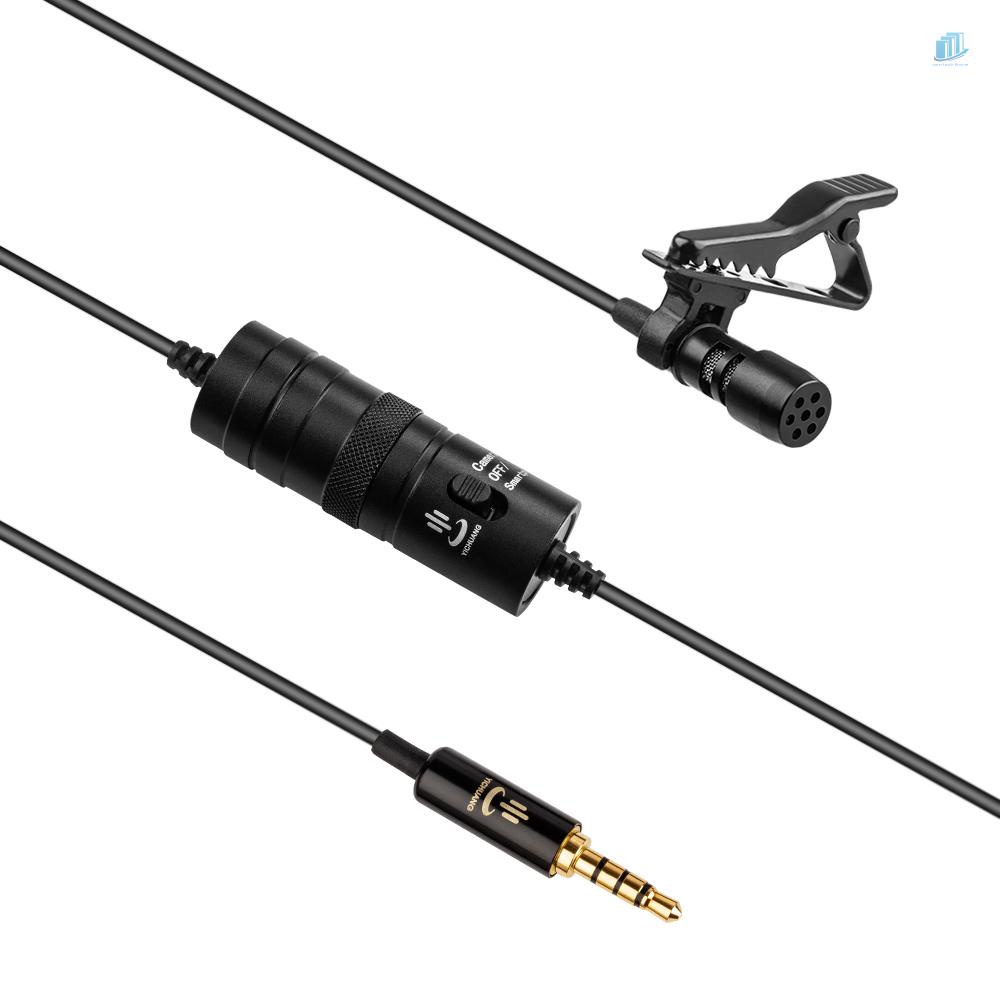 Micro Lavalierinone Chuyên Nghiệp Giắc Cắm 3.5mm 6M Với Kính Chắn Gió 6.35mm Cho iPhone 6 / 6P Samsung Huawei Laptop