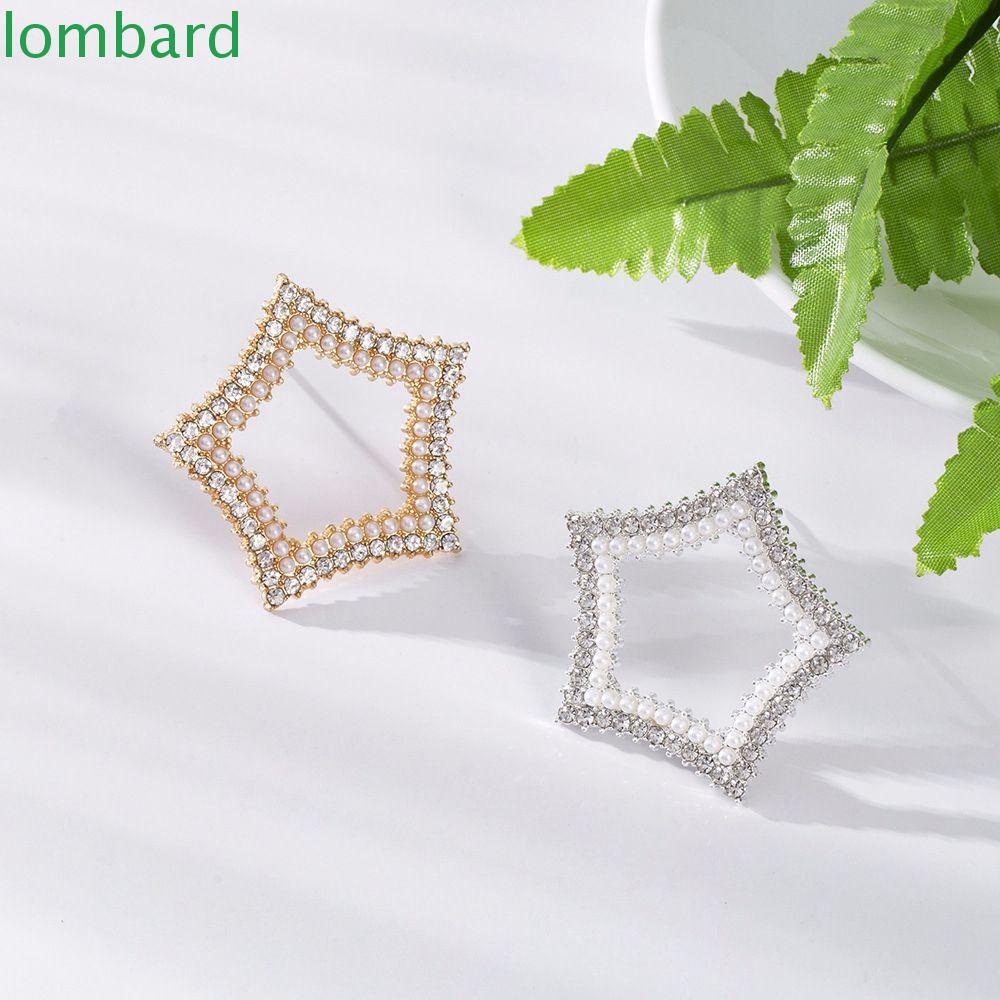 Ghim Cài Áo Hợp Kim Hình Vuông / Trái Tim / Bướm Đơn Giản Thanh Lịch Cho Nữ