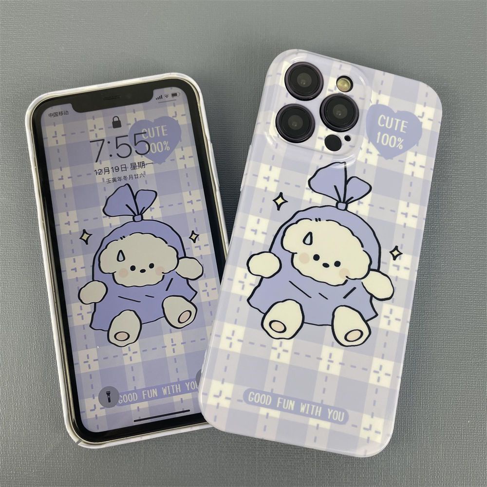 Ốp Lưng Hình Gấu Đáng Yêu Cho iPhone13Pro xsmax11xr12 14Pro