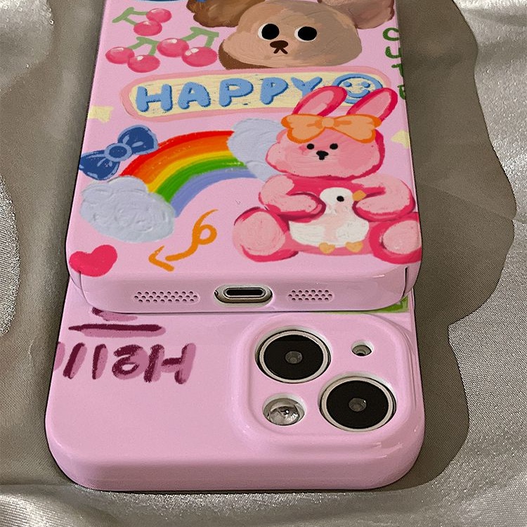 Ốp Điện Thoại Cứng Họa Tiết Hoạt Hình Chú Gấu Dễ Thương Cho iphone14promax12p 1V9K 1311