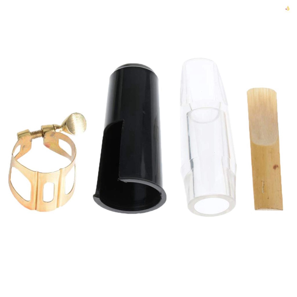 Bộ Miệng Thổi Kèn Alto Saxophone Bằng Pha Lê Trong Suốt Kèm Nắp / Kẹp / Kẹp Tiện Dụng