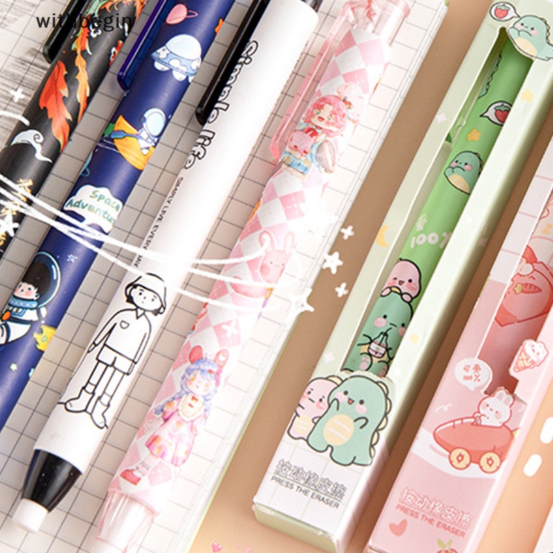 Cục Tẩy Bút Chì Dạng Nhấn Hình Hoạt Hình Dễ Thương Có Thể Thu Gọn Cho Học Sinh / Văn Phòng