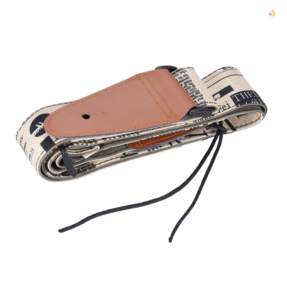 Dây Đeo Vai Bằng Da Tổng Hợp Có Thể Điều Chỉnh Cho Đàn Guitar Điện Acoustic Cổ Điển