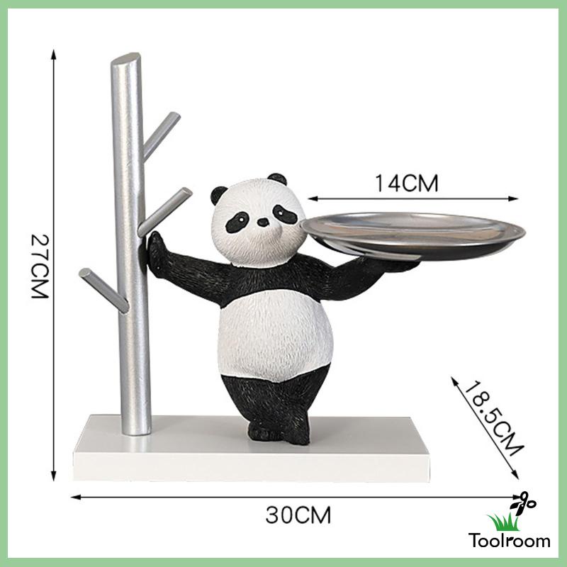 Giá Đỡ Trưng Bày Tượng Gấu Trúc Bằng Nhựa Resin Kèm Móc