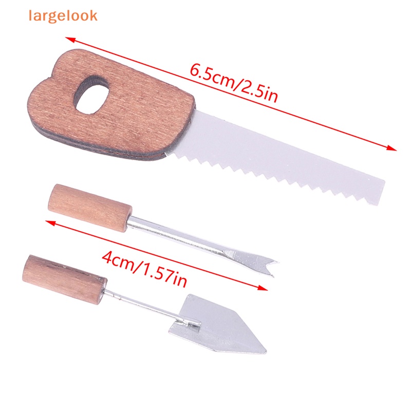 1 Set Dụng Cụ Làm Vườn Mini Hình Tam Giác Có Móc Sắc Bén Trang Trí Nhà Búp Bê