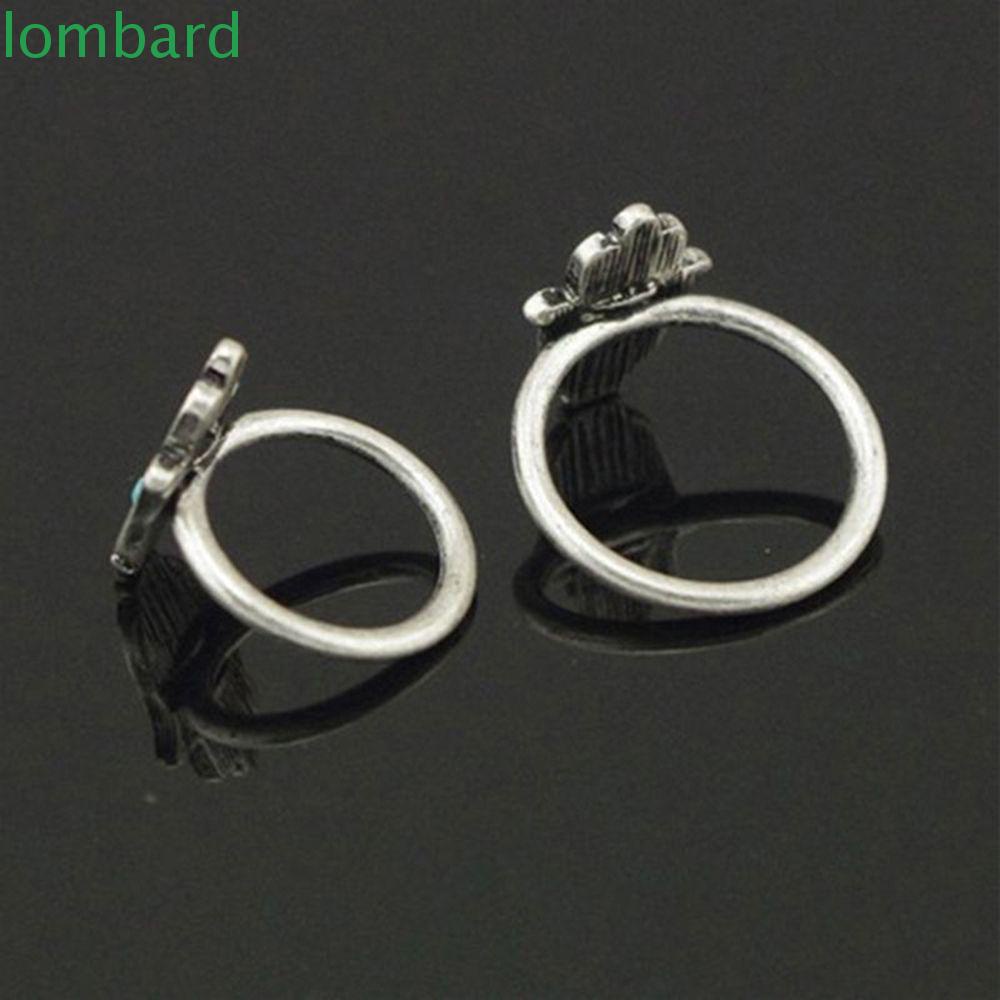 Lombard Trang Sức Thời Trang Mới|Nhẫn Đeo Tay May Mắn Đính Hạt Màu Xanh