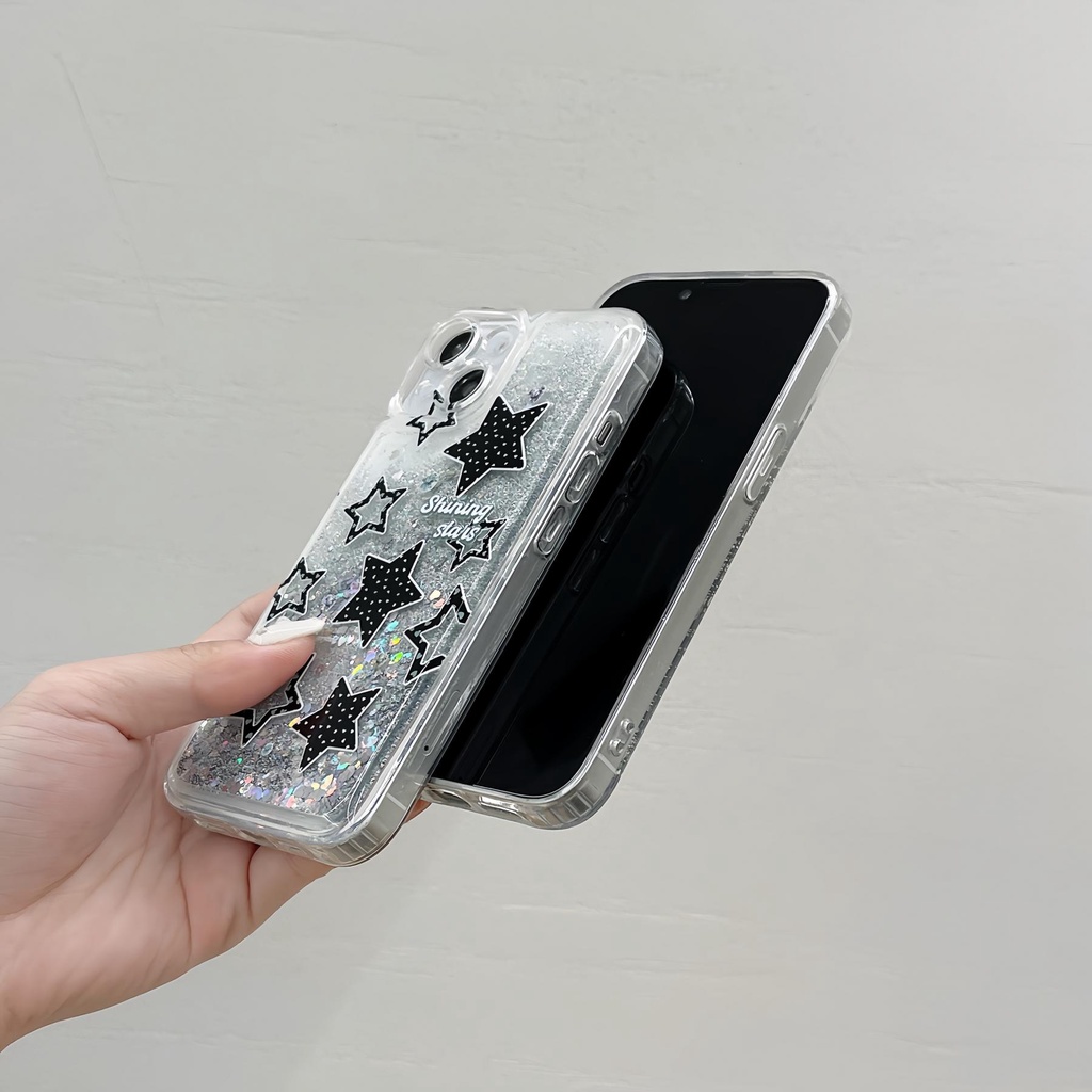 Ốp Điện Thoại TPU Mềm Trong Suốt Phối Kim Tuyến Nước Chống Rơi Cho iPhone11 12 13 14 Pro Max