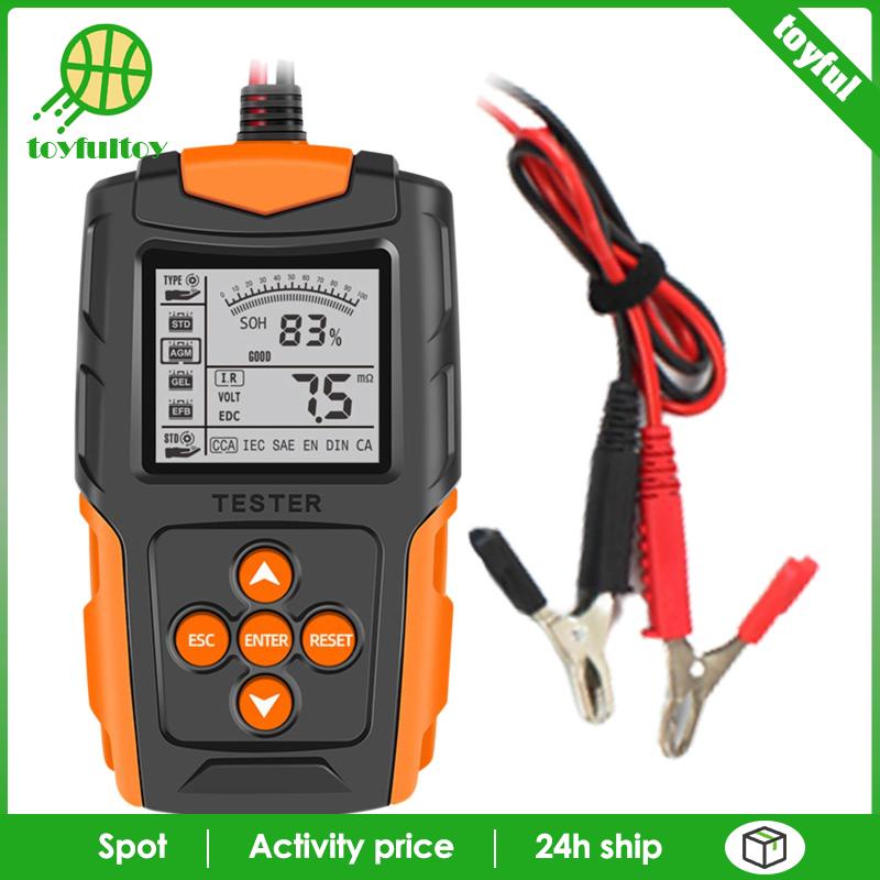 Thiết Bị Kiểm Tra Pin 12V 24V Màn Hình LCD Cho Xe Hơi Xe Tải