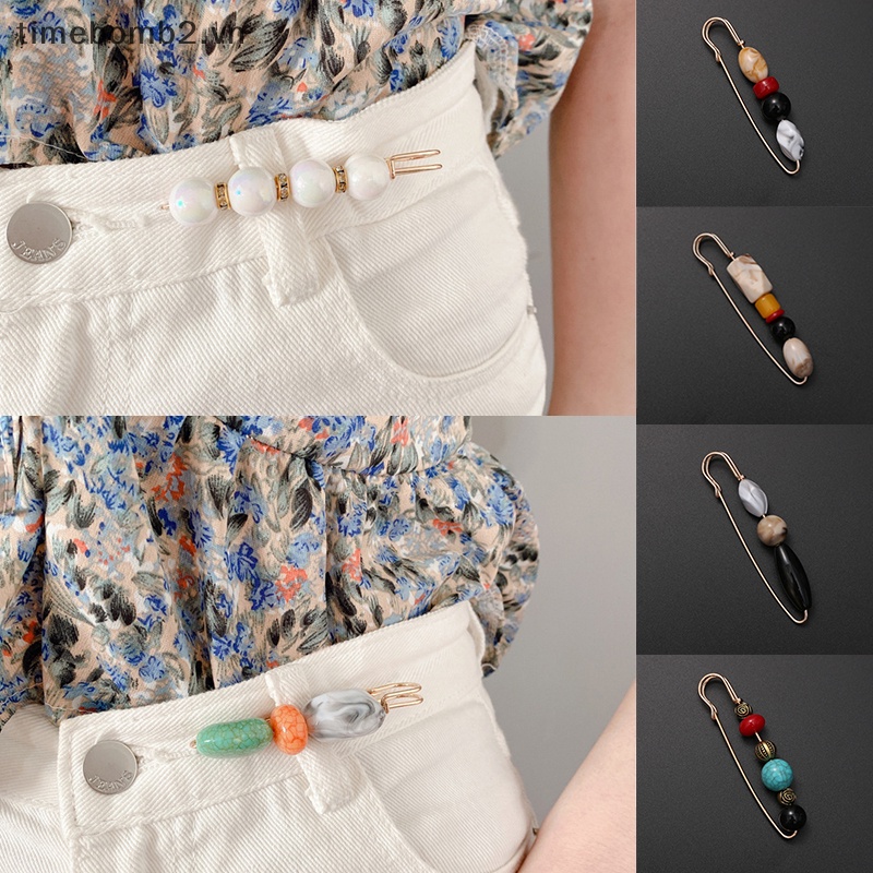 {Timebomb} Ghim Cài Áo Bằng Đá Tự Nhiên Cổ Điển Thời Trang Dành Cho Nữ