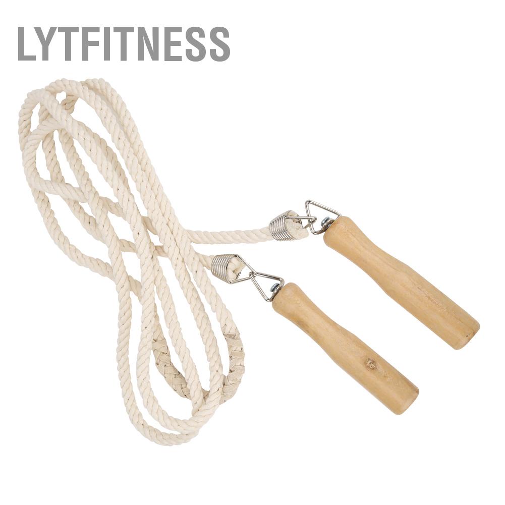 LYTFitness Tập Thể Nhóm Nhảy Dây Cotton Và Vải Lanh Dài Quay Tay Phụ Kiện Đan 300Cm