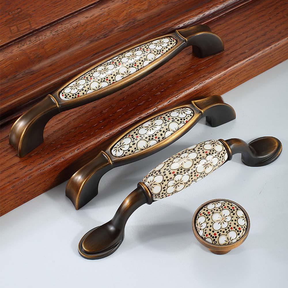 Tay Nắm Cửa Tủ Bằng Gốm AUGUSTINA Phong Cách Châu Âu