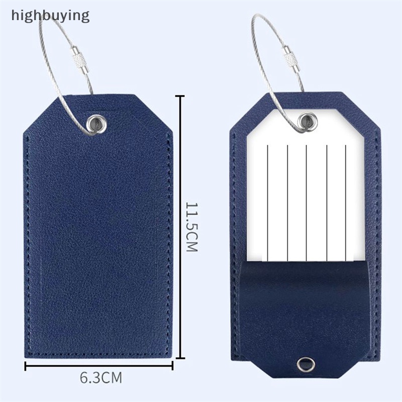 Thẻ Đánh Dấu Hành Lý Bằng Da PU Phối Thép Tiện Dụng