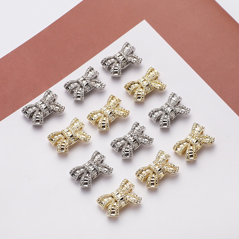 Túi 10 charm nơ size to, không có đính đá