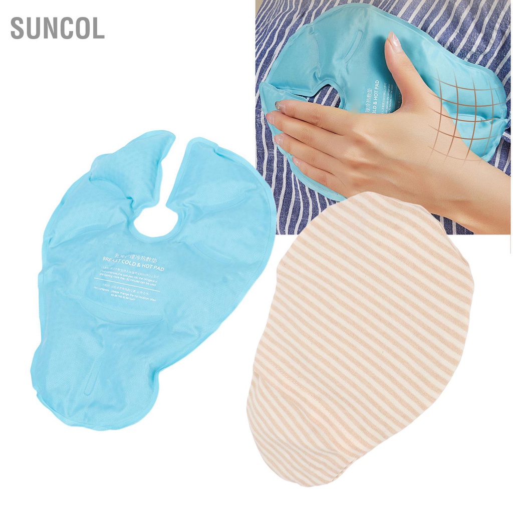 SUNCOL Ngực Nóng Lạnh Miếng Lót Mềm Chống Thấm Nước Gel Đính Hạt Giảm Viêm Vú Cho Con Bú Túi Đá Bơm