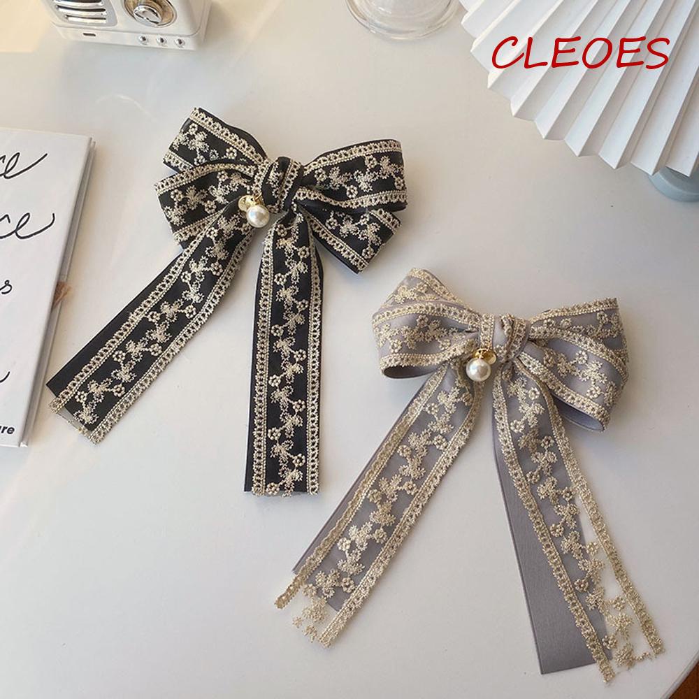 Kẹp Tóc Nơ Vải Satin Thời Trang Cho Nữ