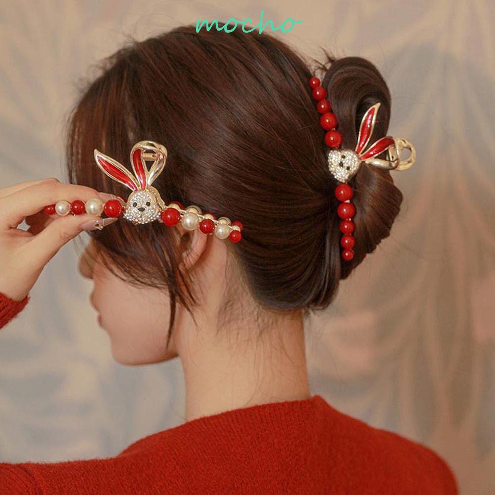 Kẹp Tóc Đính Hạt Hình Thỏ Dễ Thương Thời Trang Cho Nữ