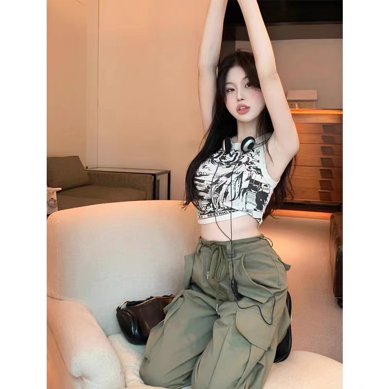 Áo croptop ba lỗ truyện tranh alohashop91
