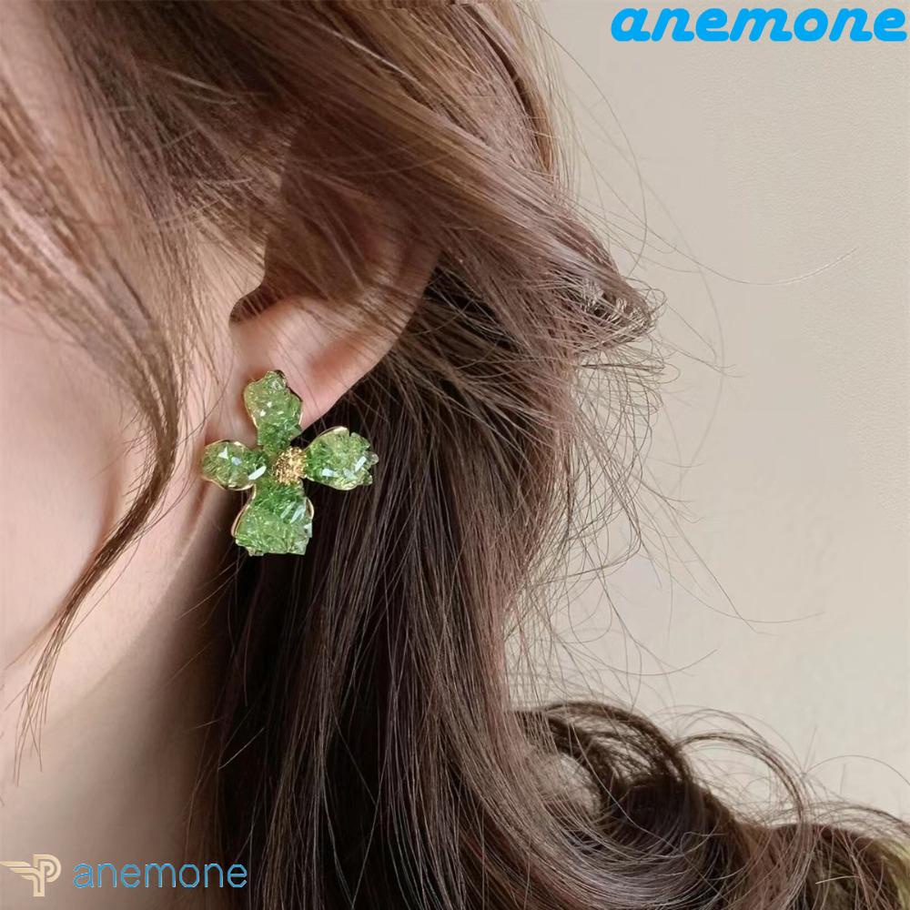 Khuyên Tai Hợp Kim Hình Hoa Màu Gradient Sang Trọng Thời Trang Cho Nữ