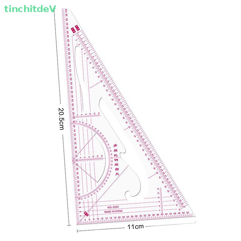 Thước Nhựa Hình Tam Giác Đa Năng Chuyên Dụng Cho Thợ May