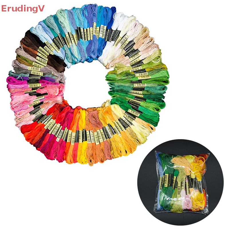 Bộ 24 / 100 / 50 Cuộn Chỉ Cotton Dùng Thêu Tranh Chữ Thập Thủ Công