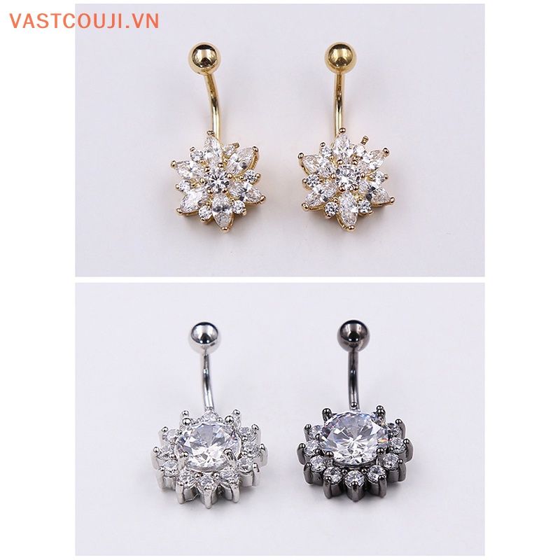 Khuyên Rốn Hình Hoa Đính Đá Pha Lê Gợi Cảm Thời Trang Cho Nữ VN
