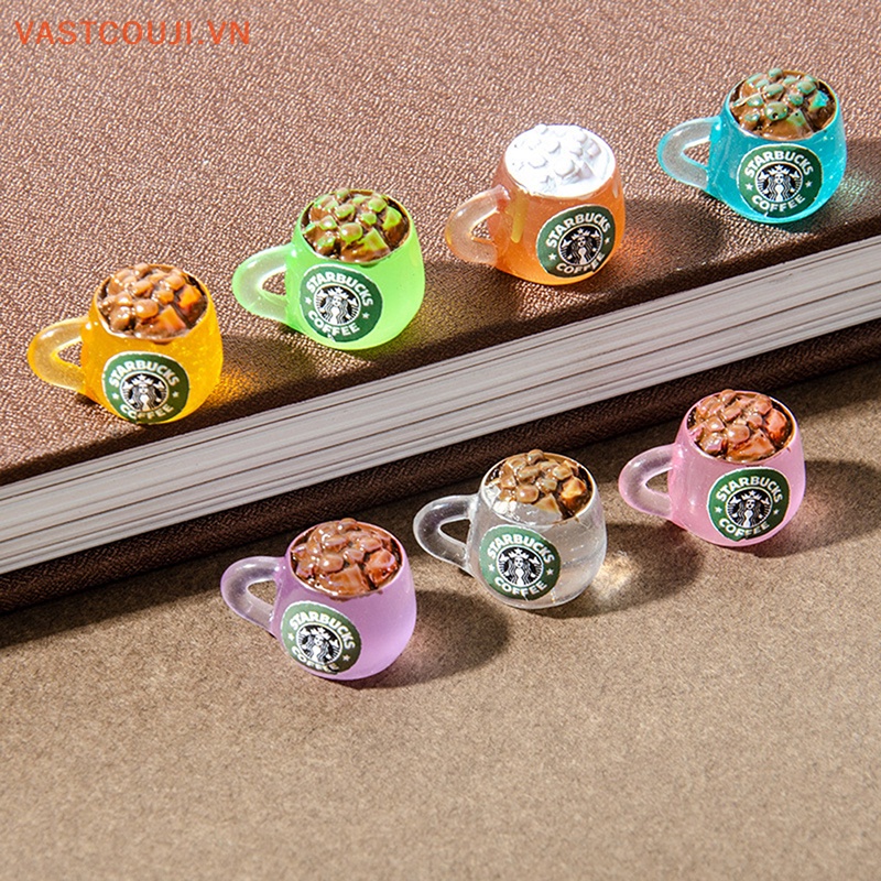 Bộ 5 Cốc Uống Nước VASTJI Bằng Nhựa Resin Dùng Trang Trí Sổ Tay / Điện Thoại Diy