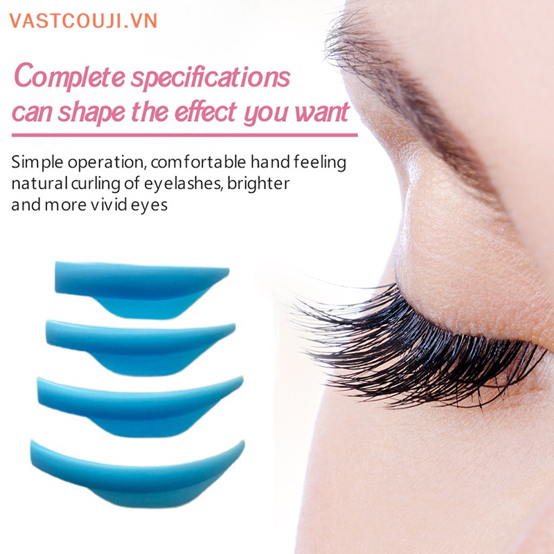 Bộ 4 Cặp Đệm Silicone Hỗ Trợ Uốn Cong Lông Mi Tiện Dụng