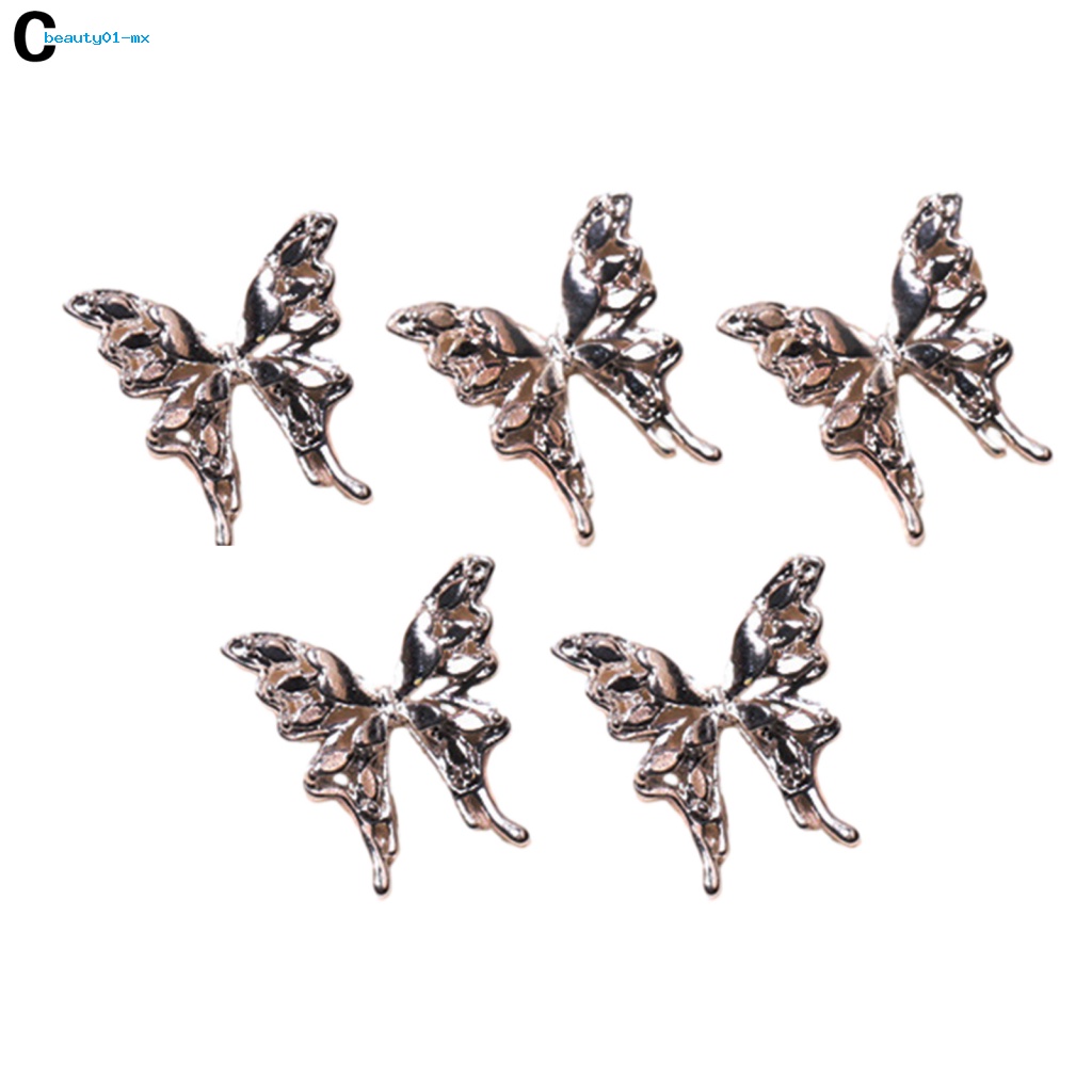 Bộ 5 Phụ Kiện Trang Trí Móng Tay Hình Nơ Sang Trọng