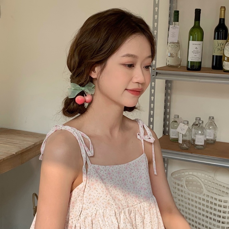 Dây Buộc Tóc Cao Su Đính Nơ Nhiều Màu Sắc Phong Cách Hàn Quốc Mới Cho Bé Gái