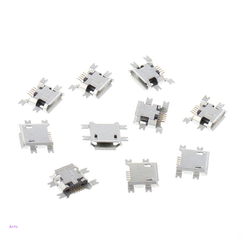 Set 10 Ổ Cắm Micro USB Type B 5 Pin Cho Điện Thoại / Máy Tính Bảng