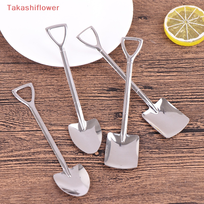 Set 4 Muỗng Cà Phê Bằng Thép Không Gỉ Phong Cách Retro