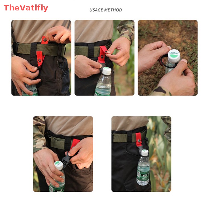 [Thevalifly] Móc Khóa Treo Chai Nước Bằng Nylon Dùng Khi Leo Núi Ngoài Trời