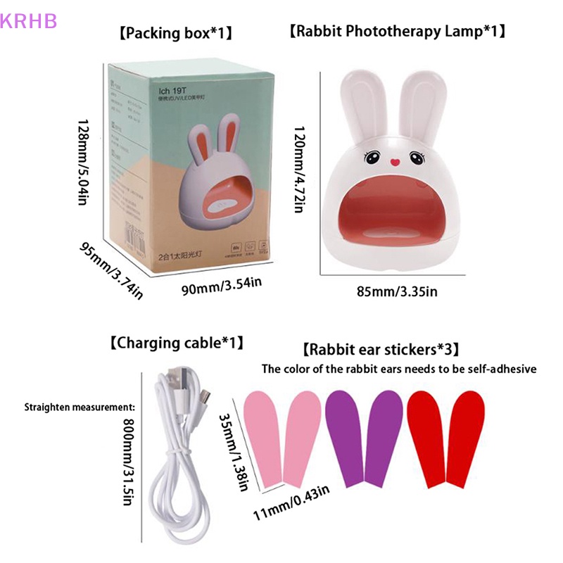 Đèn Hong Khô Móng Tay Bằng Tia UV Hình Thỏ Dễ Thương Mới