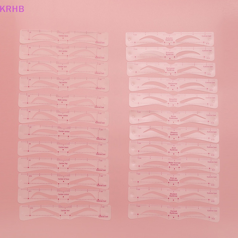 Khuôn Vẽ Lông Mày 24 Kiểu Có Thể Tái Sử Dụng Tiện Lợi Mới