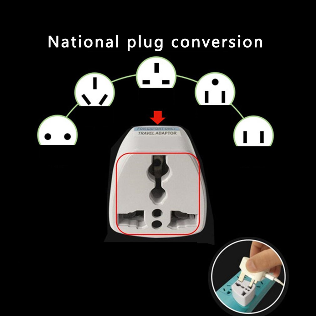 Universal Eu Plug Adapter International To Euro Kr Travel Electrical Converter Power Socket [Q/7]