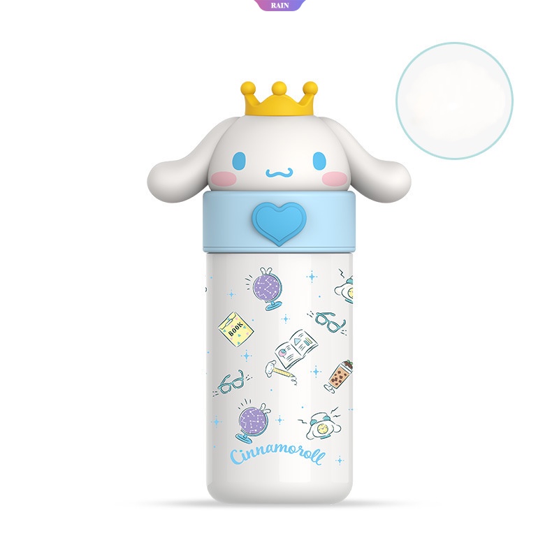 SANRIO Bình Nước Giữ Nhiệt 350ml Bằng Thép Không Gỉ Họa Tiết Hoạt Hình Cinnamoroll My Melody Kuromi Pom Purin Cho Học Sinh