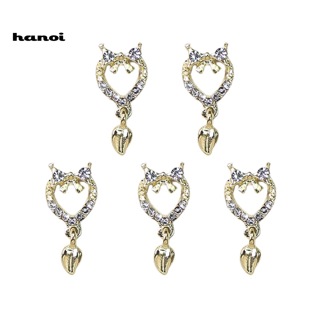 Set 5 Hộp Phụ Kiện Trang Trí Móng Tay Nghệ Thuật DIY