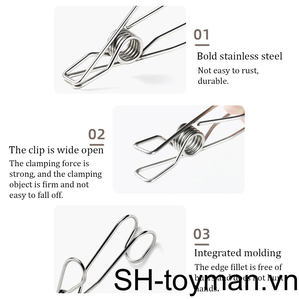Kẹp Phơi Quần Áo Bằng Thép Không Gỉ Đa Năng Tiện Dụng