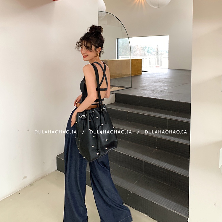 [F &amp; X] Áo Hai Dây Dáng Ôm Phong Cách Mới Xuân Hè 2023 Cho Nữ