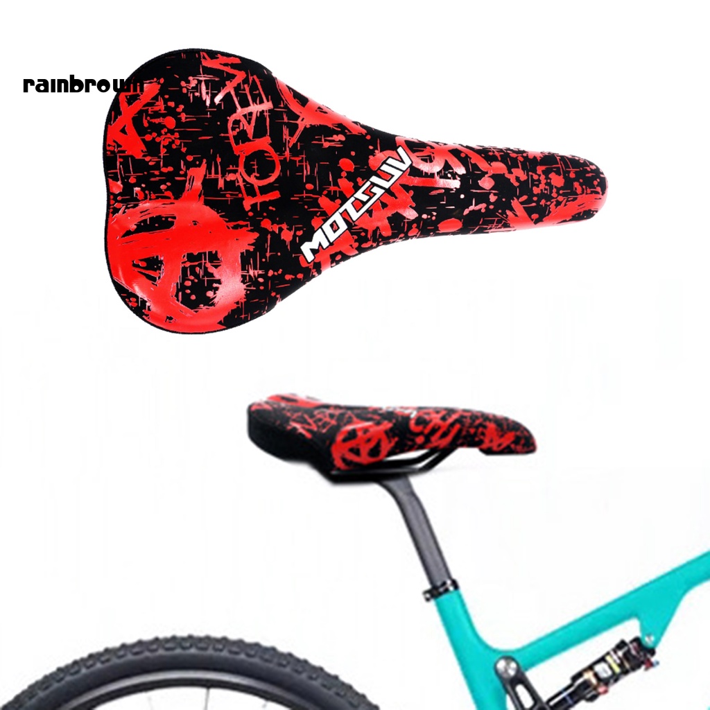 Yên Xe Đạp Giả Da Thoáng Khí Chống Sốc In Họa Tiết Graffiti Cho MTB