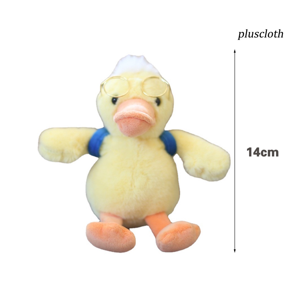 Thú Nhồi Bông Hình Vịt Đeo Chéo 14cm Trang Trí Túi Xách / Mắt Kính