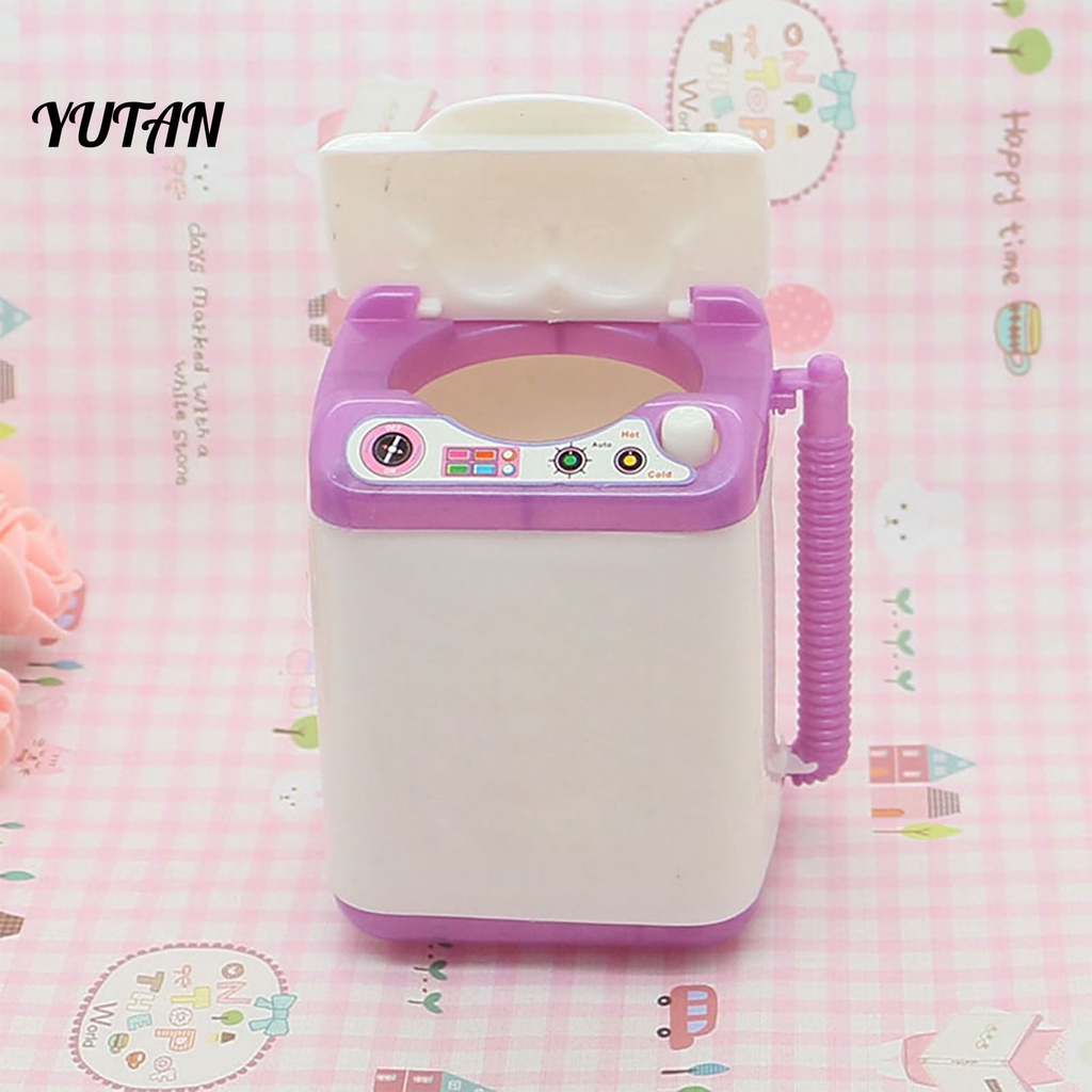 Yutan-doll Máy Giặt Đồ Chơi Mini Bằng Silicon Dễ Thương Lên Màu Nhanh Cho Nhà Búp Bê