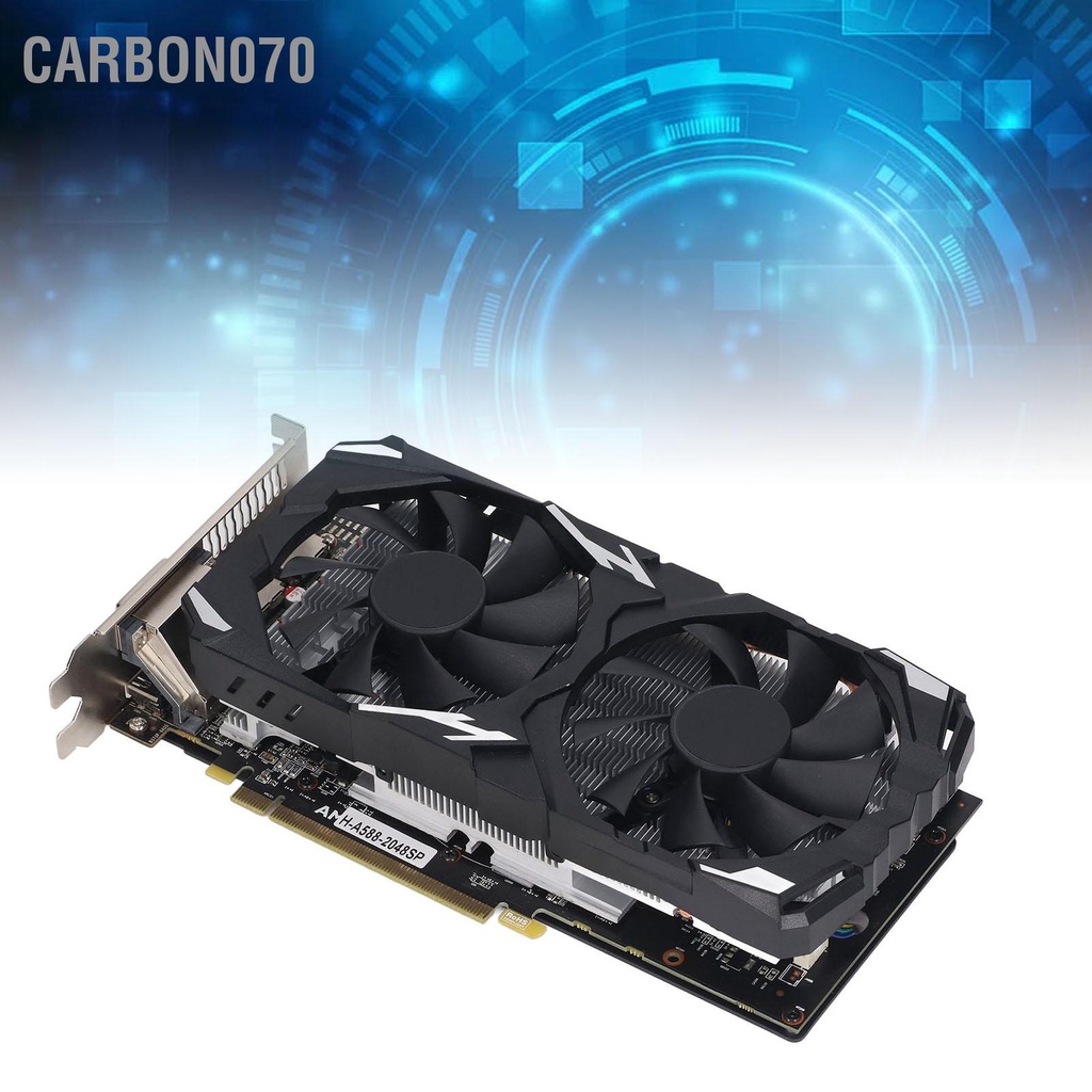 Carbon070 RX580 Trò Chơi Card Đồ Họa 8GB GDDR5 256BIT Tiếng Ồn Thấp Máy Tính Cho Windows 10 11 Vista Linux
