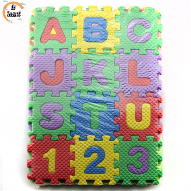 Thảm Xếp Hình 36 Chữ Cái Và Số Hoạt Hình Trang Trí Nhà Cửa Cho Bé