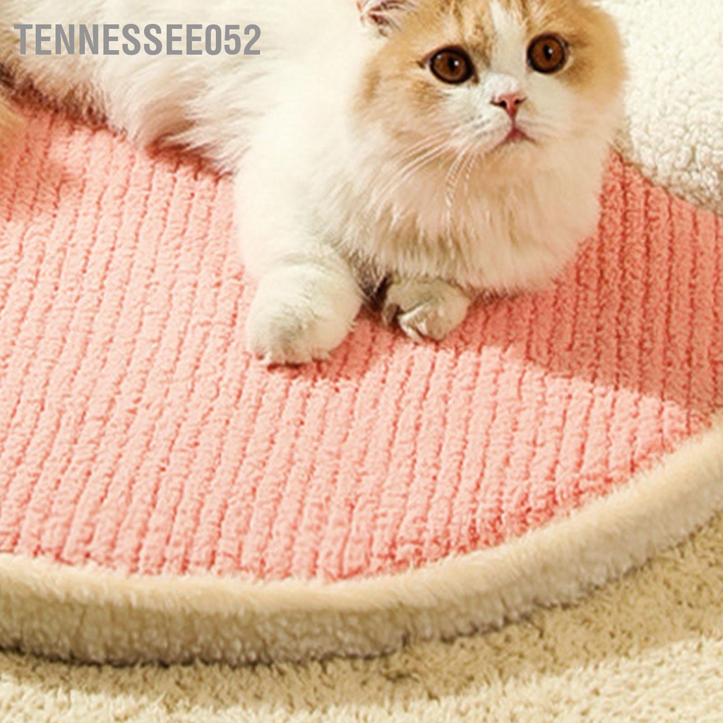 Tennessee052 Mèo Ngủ Thảm Mềm Ấm Chống Trơn Trượt Có Thể Giặt Thú Cưng Dễ Thương Giường Miếng Lót Kèm Gối Cho Thỏ Con Chó